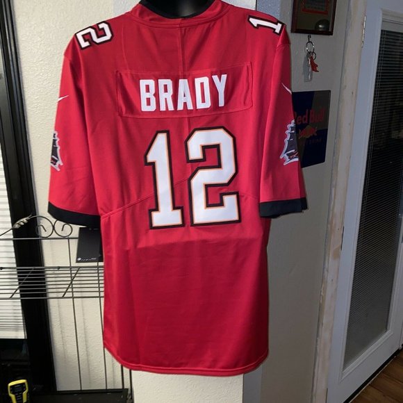Tampa Bay Buccaneers Tom Brady Authentic Nike Vapor On Field Red Jersey L NWT - Picture 7 of 10